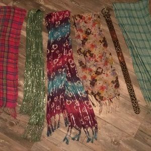 Lot of Girls Scarves and Belt